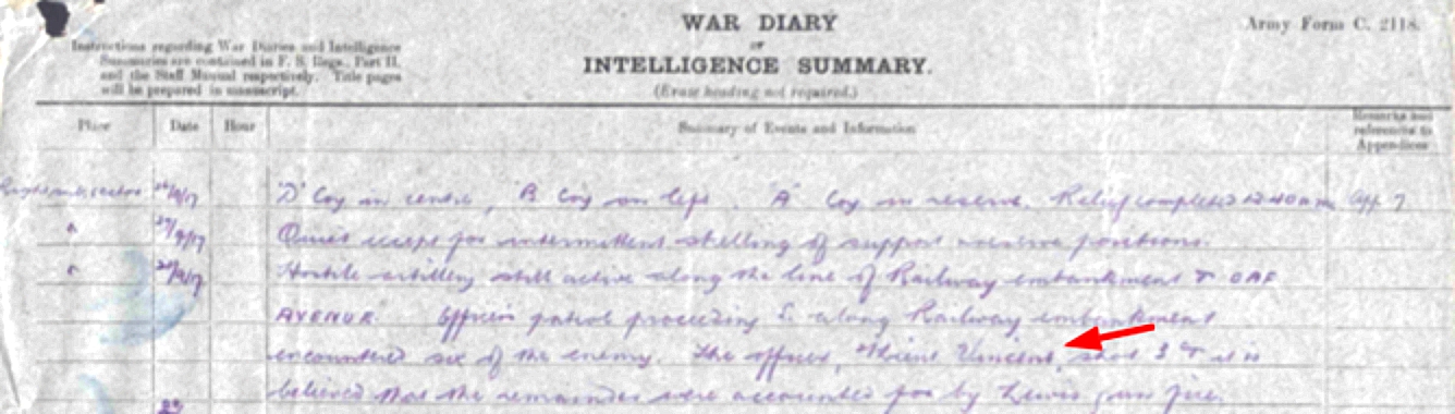 War Diary 7th Bn. K.O.R.L.R., 28th September 1917